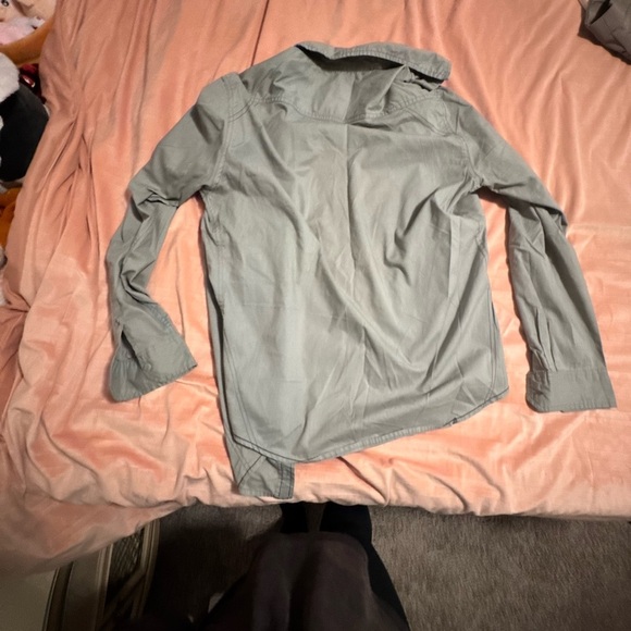 Tranquility Clothing Gray Button-Down Shirt - Picture 3 of 4